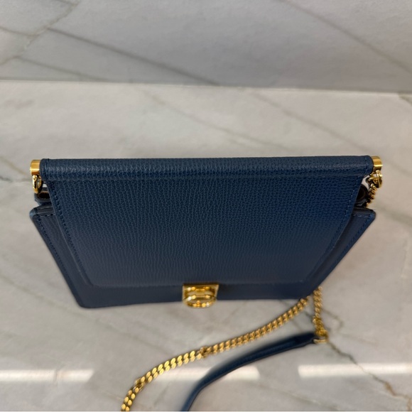 Polene Numero Sept Mini Handbag in Rare Blue Textured Leather - Picture 5 of 13